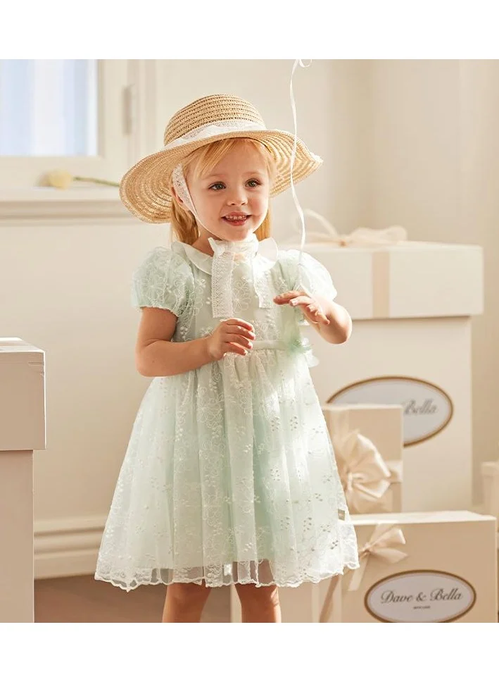 ديف اند بيلا فستان دانتيل باللون الأخضر المائي والنعناع